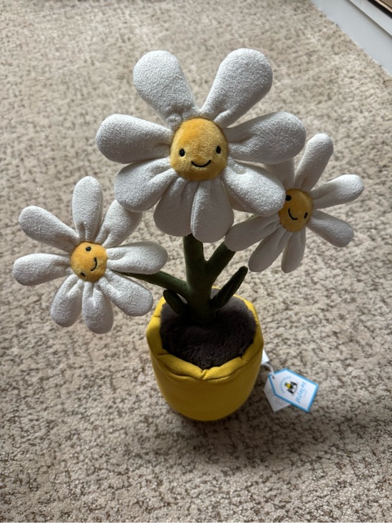 Jellycat Other - Smiling Daisy Plush Flower Pot - Yellow & White